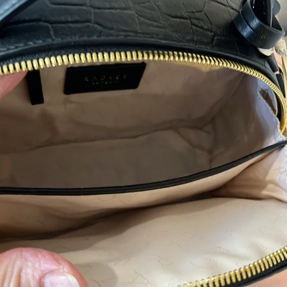 NWT RADLEY LONDON WOMEN’S ORCHARD ROAD FAUX CROC SMALL ZIP AROUND CROSSBODY BAG - Picture 7 of 11